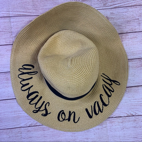 C.C Always on Vacay Embroidered Sun Hat - Picture 2 of 4